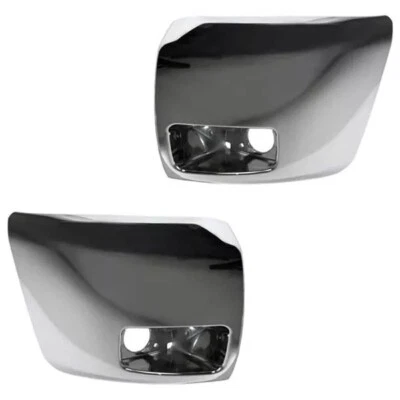 Front LH & RH Bumper End Fog Light Hole For 2007-13 Chevrolet Silverado 1500 2pc — 第 1/4 张图片