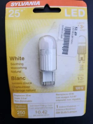 LEDVANCE Sylvania 3.5W LED G9 Bulb, 3.5W White LED3.5G9/F/830/BL - Image 1 of 2