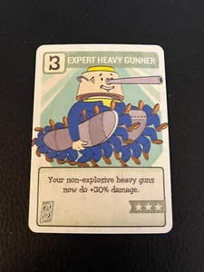 2019 Series 2 Fallout Perk Card - Rare Gold Back! PC-32G Expert Heavy Gunner - Picture 1 of 2