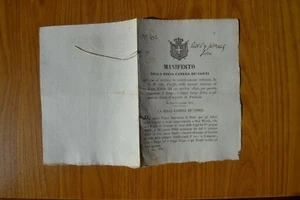 ANTICO DOCUMENTO MANIFESTO N. 475 REGIA CAMERA DE CONTI MONETA TORINO 1845 - Imagen 1 de 2