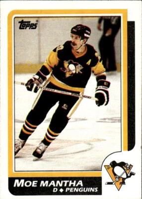 1986-87 Topps Moe Mantha #45 Pittsburgh Penguins - Image 1 of 2
