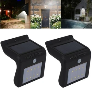 2PCS Luci LED Energia Solare PIR Sensore di Movimento Lampada di Sicurezza Esterno Luci Parete - Foto 1 di 6