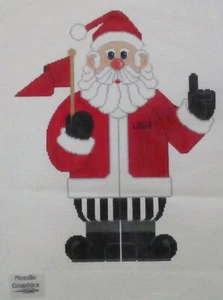 Gráficos de aguja pintura a mano Papárbitro de Santa Dawgs UGA Georgia Navidad - Imagen 1 de 6