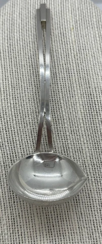 Georg Jensen Hand Made Signed Sterling Silver Cream or Sauce Ladle 5 Inch Cover