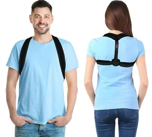 Posture Corrector, Adjustable Upper Back Brace Clavicle Support Pain Relief Neck - Picture 1 of 7
