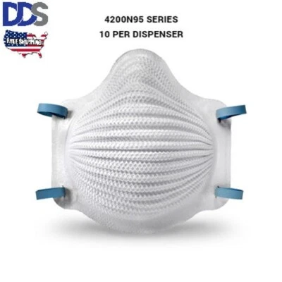 Mascarilla Respirador Desechable N95 AirWave 4200, Blanco Médico Alta Calidad Paquete de 10 Foto 1 de 2