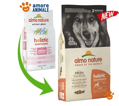 Almo Nature Dog Holistic Large Adult Salmone e Riso 12 Kg - Crocchette per cani - Imagen 1 de 2