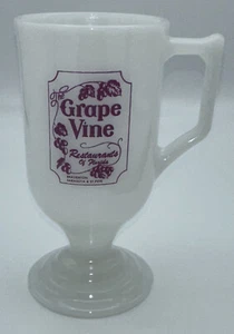 Grape Vine Restaurants of Florida Milk Glass Irish Coffee Mug Sarasota Bradenton - Picture 1 of 4