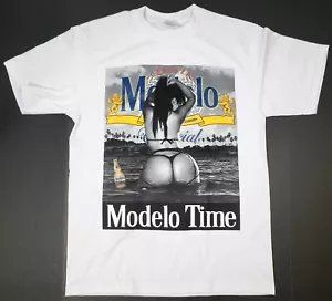 MODEL TIME T-Shirt Mexiko Bier mexikanisches Bier Herren Streetwear T-Shirt weiß neu - Bild 1 von 3