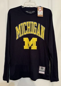 Mitchell & Ness Michigan Wolverines College Vault Arch Logo Shirt - Men's Medium - Picture 1 of 5