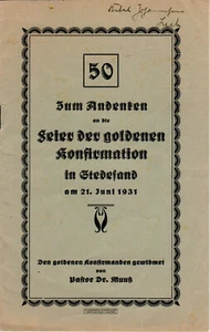 Deutschland, 1931, Prospekt - 50 zum Andenken an die Seier der goldenen Konfirmation - Bild 1 von 10