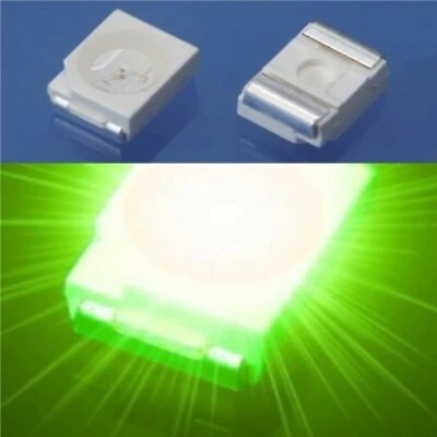 25 Pz. DIODI LED SMD 3528 GIALLO VERDE PISELLO PLCC-2 1210 alta luminosità - Immagine 1 di 2