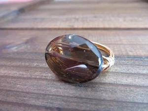 Anello da donna Made in USA Designer Inspired con filo 24KT GP e quarzo $24 - Foto 1 di 3