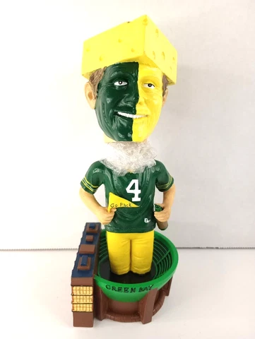 GREEN BAY PACKERS BRETT FAVRE FAN CHEESEHEAD BOBBLEHEAD Cover