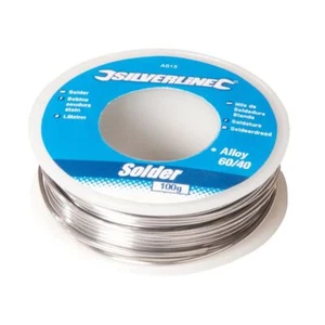 100G Silverline Solder 1Mm Electrician As15 Reel 60/40 Wire Tin Flux Roli PT