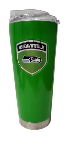 Seattle Seahawks  Travel tumbler cup with lid  Stainless steel vacuum Insulated Cover