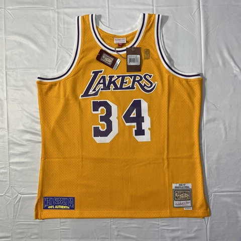 SIZE 2XL Mitchell & Ness Authentic NBA Lakers Johnson 1984-85 Swingman Jersey Cover