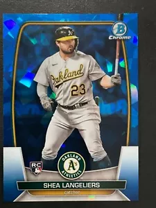 Shea Langeliers 2023 Bowman Chrome Sapphire Rookie Card #95 Oakland Athletics - Picture 1 of 2