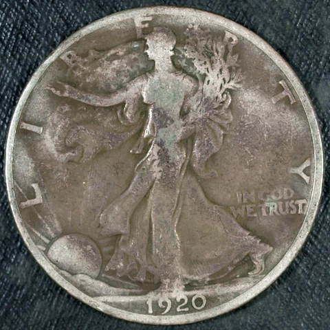1920 D Walking Liberty Silver Half Dollar ☆☆ Circulated ☆☆ Great For Sets 145 Cover