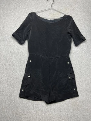 RAG & BONE 100% Silk Romper Shorts Cuffed Womens 6 Minimalist Simple Modern - Image 1 of 4