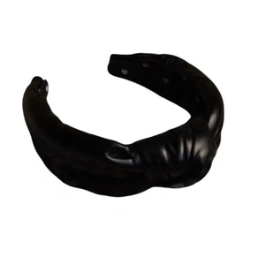 Diadema con nudo de cuero sintético negro Lele Sadoughi - Imagen 1 de 6
