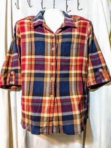 CAMISA ALLISON DALEY TALLA GRANDE 18, MANGA 3/4 FRANELA ESTAMPADA Botón Otoño Otoño  - Imagen 1 de 4