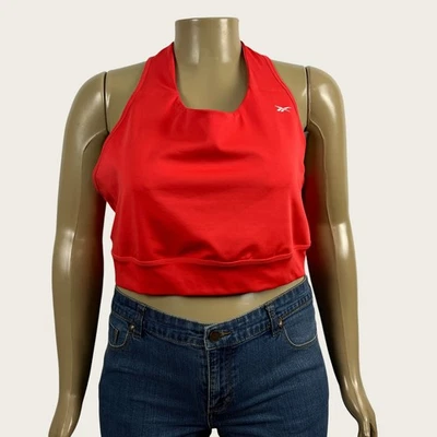 Sujetador deportivo Reebok 4X 26W 28W mujer Plus rojo naranja espalda deportiva entrenamiento gimnasio Foto 1 de 4