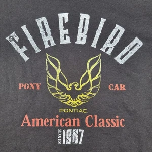 Pontiac Firebird Shirt Mens Large Black American Classic 1967 GM Licensed Tee - Picture 1 of 6