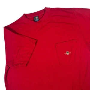 Vintage GANT Red Pocket T-Shirt Mens L Logo Short Sleeve Cotton USA Made 90s Y2K - Bild 1 von 9