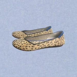 Rothy’s Round Toe Leopard Print Flats Size 6.5 - Picture 1 of 12