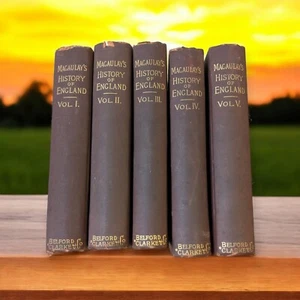 Macaulay's History of England First Edition 1887 Complete Set Very Good Vol. I-V - Imagen 1 de 20