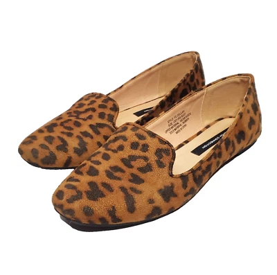 Mocasín Academia Coquette French Connection Delilah Leopardo Talla 7 Gamuza Vegana Foto 1 de 4