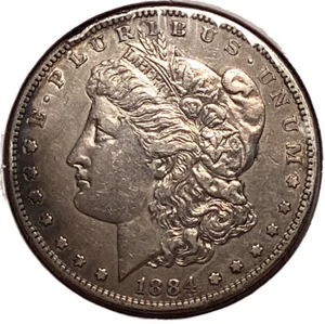 1884 S Morgan Silver Dollar - Picture 1 of 2