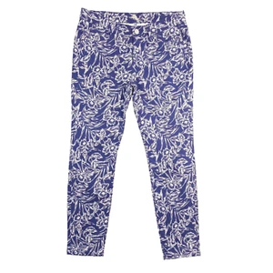 Tommy Bahama TW116588 Eclipse Skinny Ankle Floral Blue Pants Jeans Size 32x28 - Picture 1 of 19