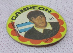 1966 ALBUM CAMPEON CRACK, HUGO ORLANDO GATTI, ARGENTINA # 383, DISC TRADING CARD - Picture 1 of 5