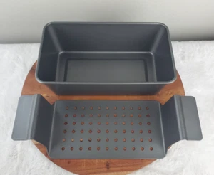 Hackbratenform mit Abtropfschale, 9 x 5 cm Laibpfannen mit Einsatz, Antihaft Fleisch - Bild 1 von 3