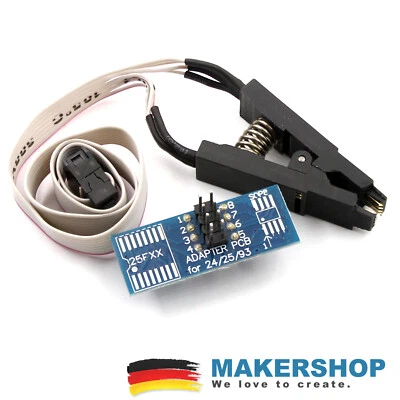 MAKERSHOP Testklammer SOIC8 SOP8 ESP8266 ICs BIOS/24/25/93 AVR Programmer Clip Adapter ...