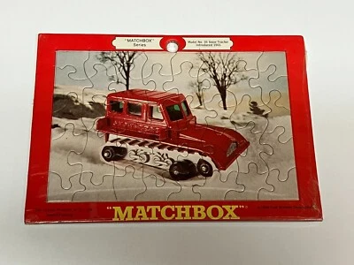 vintage 1969 MATCHBOX Series SEALED Jigsaw Puzzle (1965 Snow Tractor) NOS - Image 1 of 2