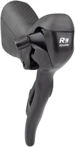 microSHIFT R9 Left Drop Bar Shift Lever - Double, Shimano Compatible, Black - Picture 1 of 3