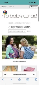 HIP BABY WRAP RING SLING CARRIER COTTON STONE WOVEN WRAP NEWBORN TODDLER - Picture 1 of 3
