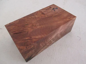 Maple Burl Stabilized Blank - 1.6 x 2.5 x 4.6" - box mod animal call - 5357 - Picture 1 of 6
