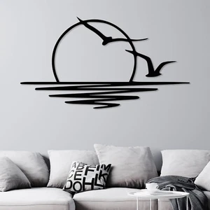 Metal Wall Art Home Decor Living Room Decor Modern Beach Decor Housewarming Gift - Picture 1 of 7