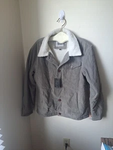 Reverb Cordjacke Herren Größe M Baumwolle Fleece gefüttert leicht grau  - Bild 1 von 10