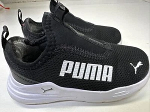 Black Toddler Puma Slip On Sneakers Size 6#039 - Picture 1 of 5