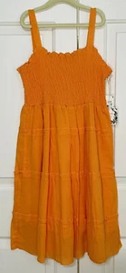 NWT Chelsea & Violet girls size XL orange sleeveless tiered fit & flare dress - Picture 1 of 9