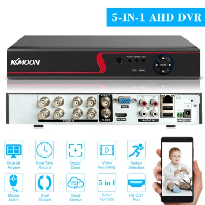 KKmoon 8 Channels 1080P AHD Analog TVI CVI DVR CCTV Digital Video Recorder B8Y1