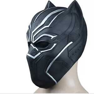 Máscara de Pantera Negra de Lujo Adulto Látex Halloween Máscara de Superhéroe Infinity War - Imagen 1 de 3