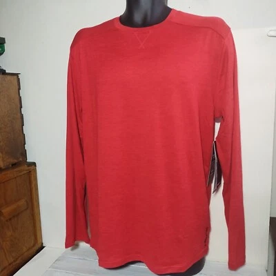 Camisa Top Atlética Head Hombre Manga Larga Roja Talla S Foto 1 de 4