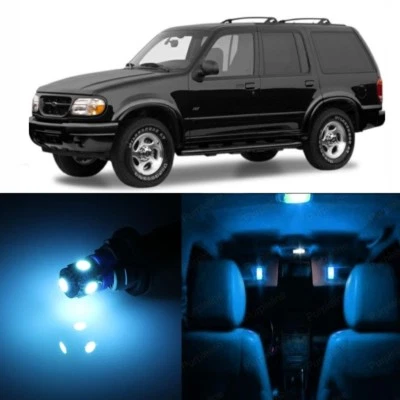 Paquete de 10 luces interiores LED azul hielo para Ford Explorer 1995-2001 + herramienta Foto 1 de 4