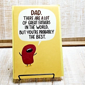 Tarjeta del Día del Padre American Greetings Papá Amarillo Azul #1 Divertida - Imagen 1 de 8